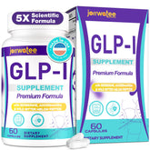 Jorrwatee GLP-l bottle-front showing daily probiotic for digestive comfort and energy