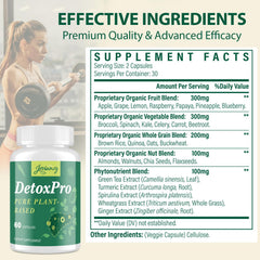 Jovianoy 26-in-1 formula ingredients panel highlighting the plant-based blend.
