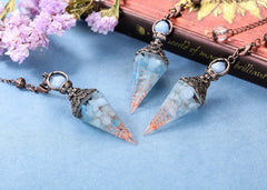 Jovivi aquamarine pendulum chain and pendant ready for use