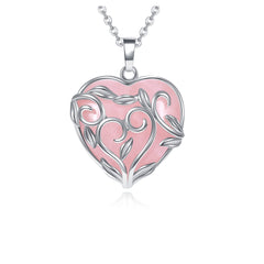 Jovivi rose quartz heart pendant close-up for everyday elegance.