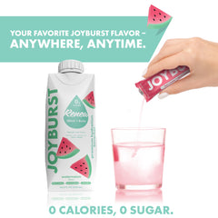 JOYBURST Watermelon packets opened for on-the-go hydration