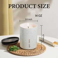 Joyido ceramic jar closeup highlighting speckled finish for elegant decor.