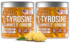 JOYLI Nutrition L-Tyrosine Gummies bottle shows sugar-free focus support