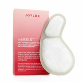 Joylux ColdHER cooling bra inserts cooling the chest for quick relief during hot moments.