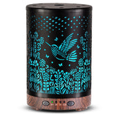 Joyolo diffuser bird metal front view adds calming ambiance with subtle lighting