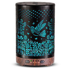 Joyolo diffuser bird metal front view adds calming ambiance with subtle lighting