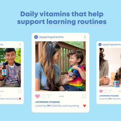 JoySpring Kids B Complex with zinc and vitamin C supports active kids