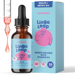 JoySpring LingoLeap bottle front view with smooth berry flavor for kids