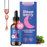 JoySpring Sleepberry bottle with dropper for easy bedtime dosing.