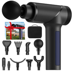 JQX percussion massager front view in black for portable relief