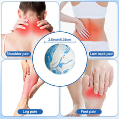 JSYUTYUZ bola lacrosse masaje 2.5 pulgadas, perfecta para liberar fascia en espalda.