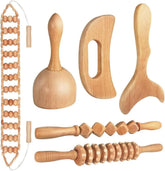 JUANWAN 10-in-1 wood therapy Gua Sha board for deep tissue massage and lymphatic drainage