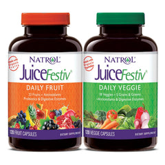 Juice Festiv bottle pour illustrating convenient daily nutrition on the go