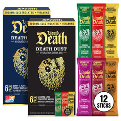 Juicy Mixes Liquid Death electrolyte stick for quick on-the-go hydration.