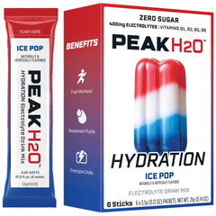 juicy-mixes peakh2o ice-pop bottle pour enables quick hydration after workouts.