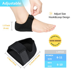 JUMPOW adjustable strap keeps the heel pad securely in place.
