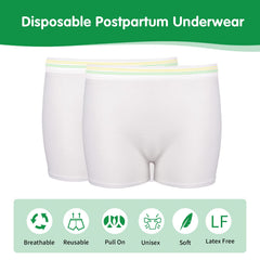 junfan postpartum mesh underwear close-up shows soft stretch and secure fit.