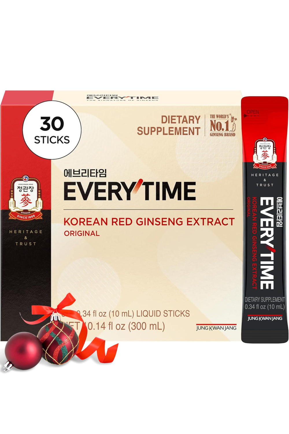 Jung Kwan Jang Everytime 3k ginseng-stick box for energy support.