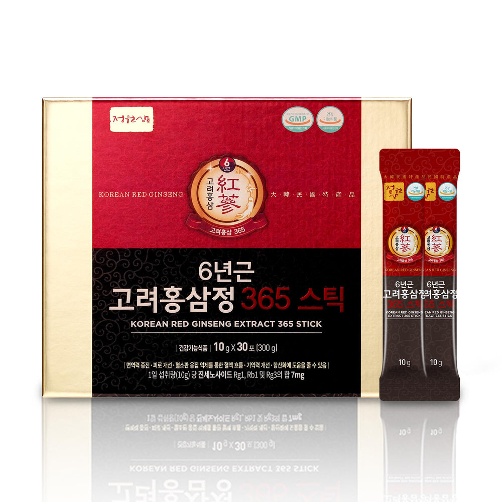 JUNGWONSAM 6-Year Red Ginseng Stick packaging highlights trusted quality and easy daily use.