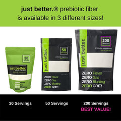 Just Better powder-no-clumps demonstrates smooth dissolution for tasteless fiber in drinks.