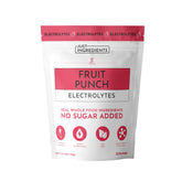 JUST INGREDIENTS Fruit Punch Electrolytes bottle pour supports quick hydration during workouts.
