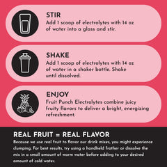 JUST INGREDIENTS Fruit Punch Electrolytes being poured during travel for daily hydration.