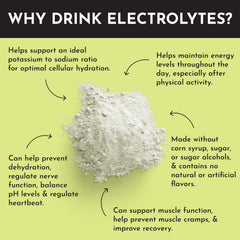 JUST INGREDIENTS Lemon Lime Electrolytes pour-action showing easy mixing and flavor.