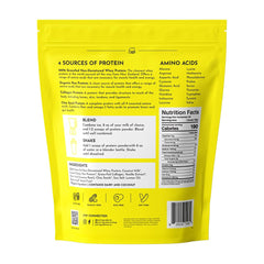 JUST INGREDIENTS Lemon Swish whey label closeup highlights ingredients and NZ grass-fed source