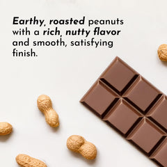 JUST INGREDIENTS Roasted Peanut Butter Chocolate Protein Powder measuring cup with serving details