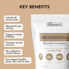 JUST INGREDIENTS Snickerdoodle flavor close-up with cinnamon vanilla aroma