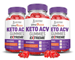 Justified Laboratories Ultra Quick Keto ACV Gummies 3-pack packaging boosts convenience for daily wellness.