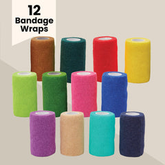 Juvale elastic bandage wrap 4in x 5yd durable and hand-tearable