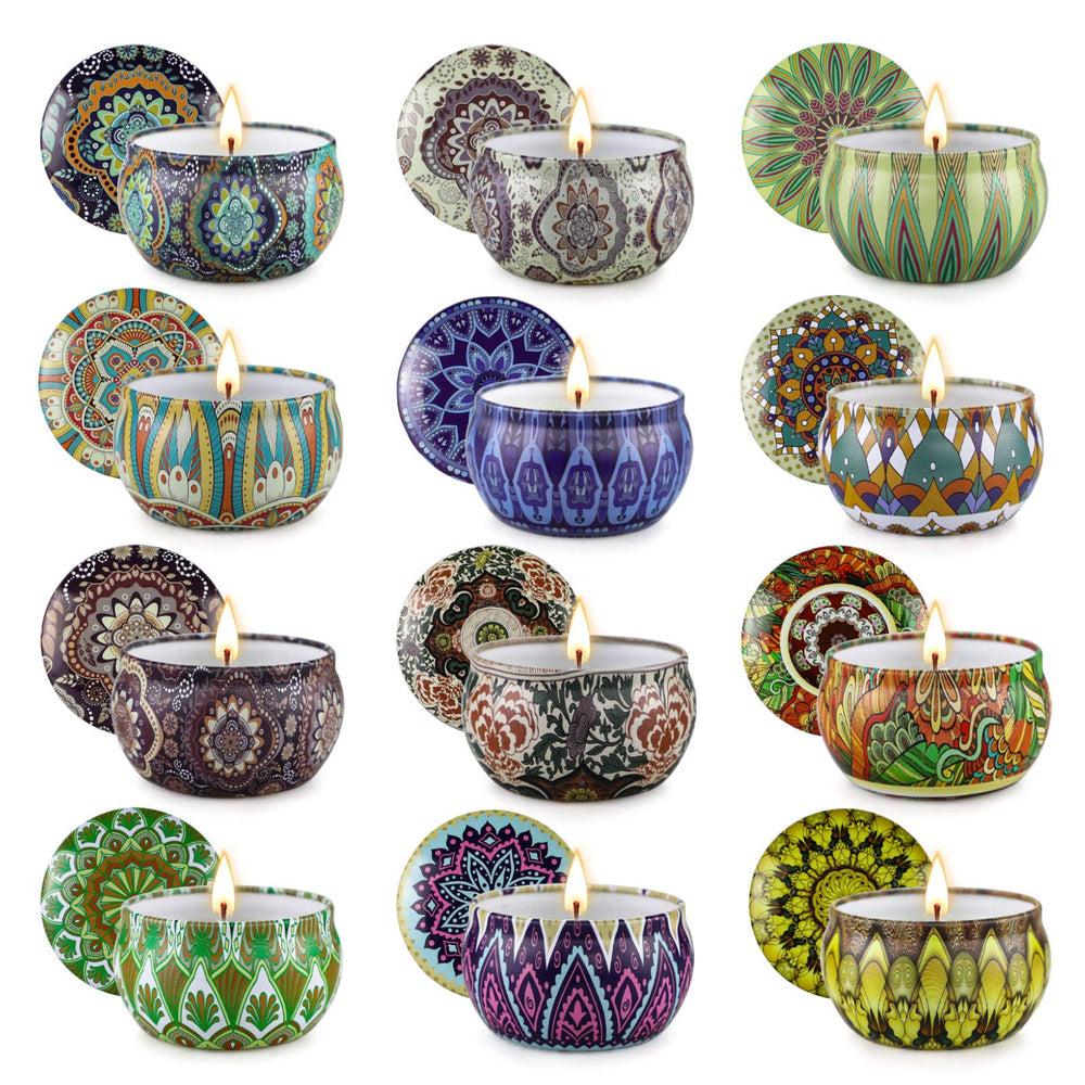 JXDLSQ 12-pack soy candles fragrance collection enhances home ambiance with diverse scents
