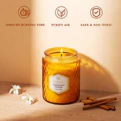 JXDLSQ Breezy Linen candle jar provides fresh atmosphere for office or bedroom spaces.