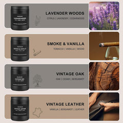 JXDLSQ Vintage Leather jar candle adds classic masculine scent to spaces