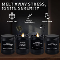 JXDLSQ Vintage Oak jar candle creates woody atmosphere in living areas