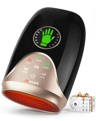 JZBRAIN hand massager with visual display for precise mode control and real-time massage area.