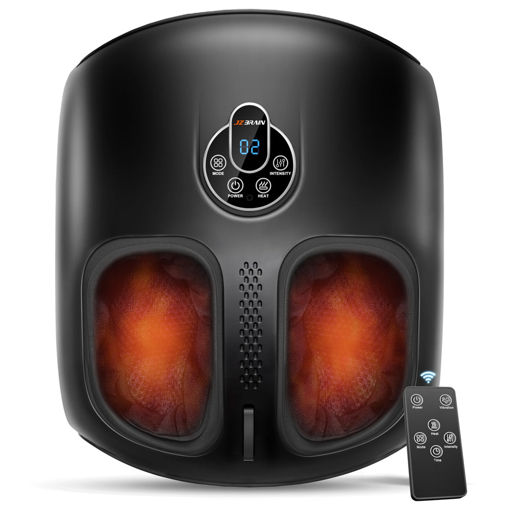 JZBRAIN Shiatsu Foot Massager front view with heat for soothing feet.