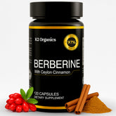 K2 Organics Berberine Cinnamon bottle front for daily wellness support