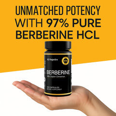 K2 Organics Berberine Cinnamon ingredients label showing 97% purity