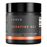 Kaged Creatine HCl powder bottle, premium fast absorption for workouts.