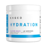 Kaged Daily Hydration coconut water powder tub for convenient hydration.