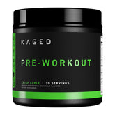 Kaged Original Pre-Workout Krisp Apple bottle front highlighting energy-boosting formula for workouts.