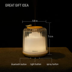 Kakoda mountain-inspired lighting adds calming mood.