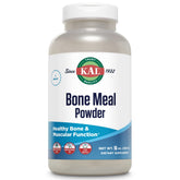 KAL Bone Meal Powder jar sterilized and ready to mix for bone and teeth support.