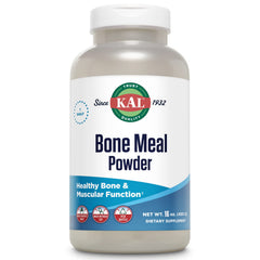 KAL Bone Meal Powder jar sterilized and ready to mix for bone and teeth support.