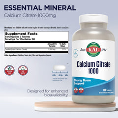 KAL Calcium Citrate tablets closeup for easy daily calcium intake