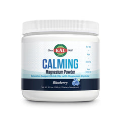 KAL Calming Magnesium Powder blueberry tub ready to mix for relaxation