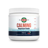 KAL Calming Magnesium Powder cherry package signals relaxation benefits for daily calm
