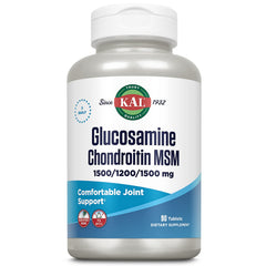 KAL Glucosamine Chondroitin MSM bottle front supports daily joint mobility.